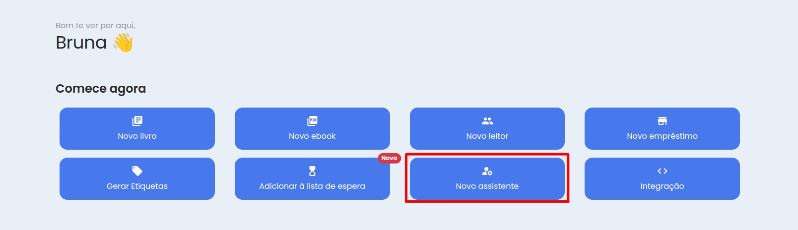 Página de criação